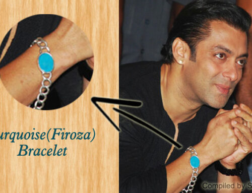 Salman Khan wearing Turquoise Firoza Gemstone Bracelet
