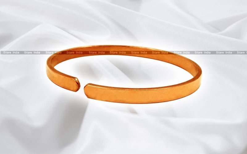 Pure Copper Bracelet Flat Free Size Sun Astrology